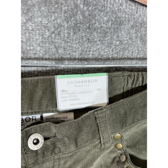Sag Harbor Stretch Corduroy Bootcut Jeans Pants Womens Size 8 Green Pockets NWT - Picture 4 of 11
